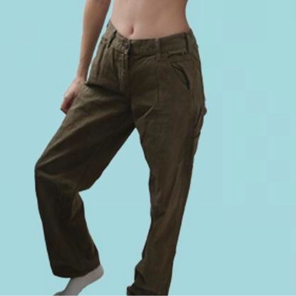 Brandy Melville Army Green Cargo Pants - Picture 1 of 5